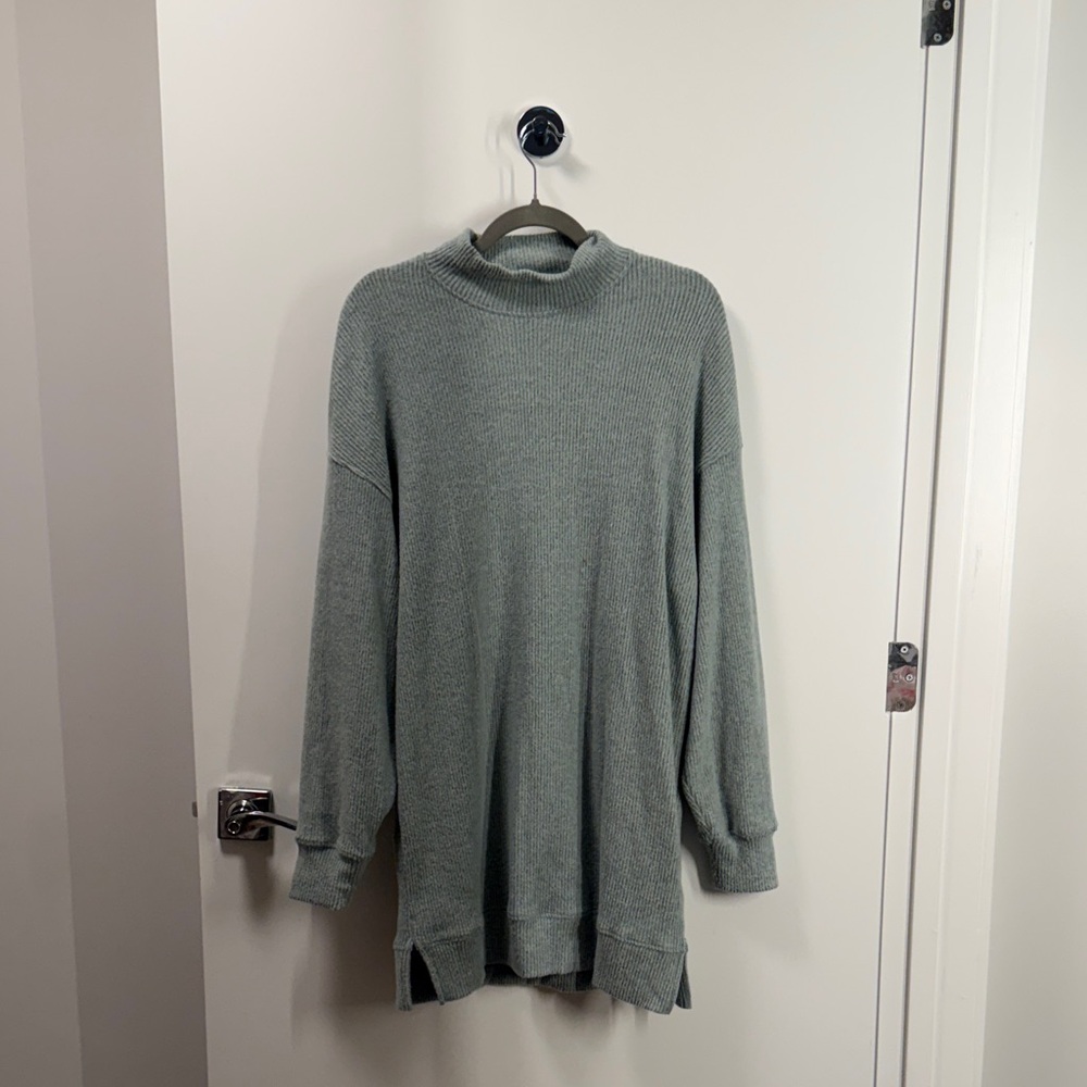 Bershka Sweater Dress - Evergreen